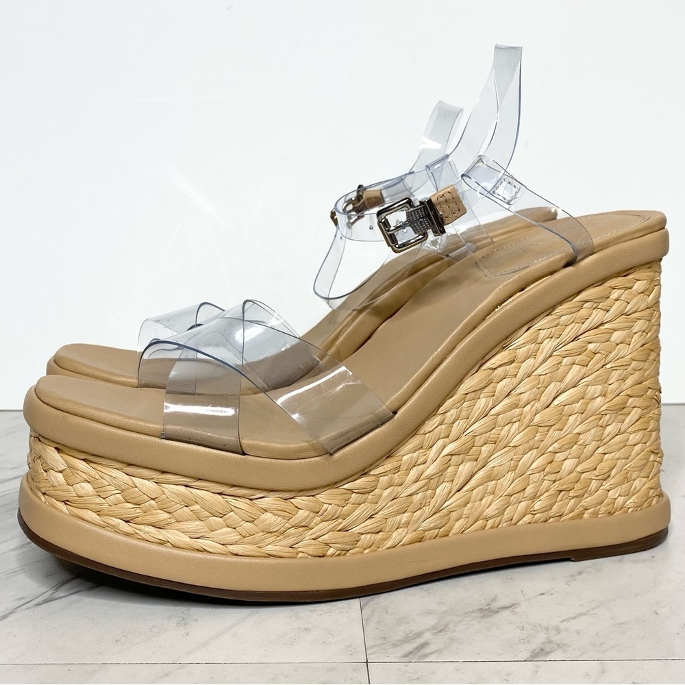 New! Schutz Caryne Wedge Heel Sandal 10 1/2